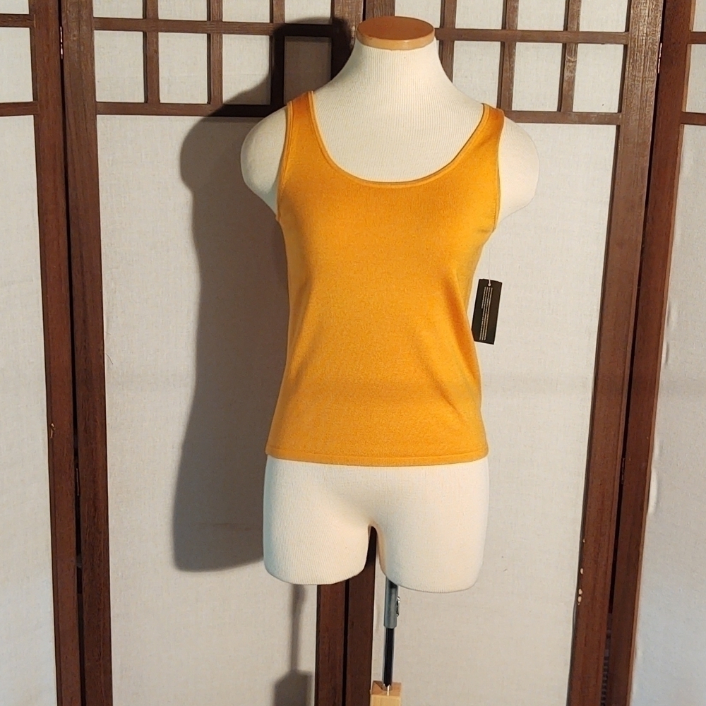 Lauren Ralph Lauren Classic Mango Orange Silk Blend Tank Top Sz S NWT